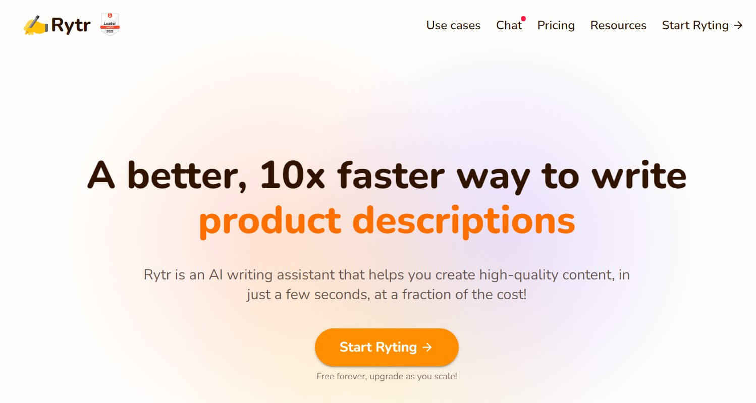 Rytr AI copywriting tools