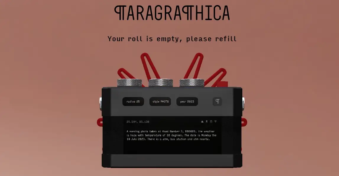 Paragraphica AI Camera 