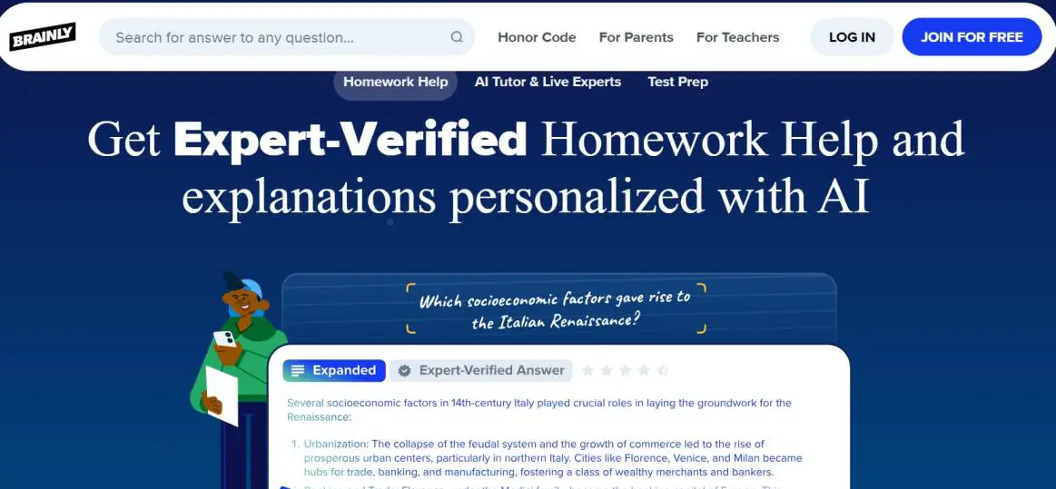 Brainly AI tool for college students