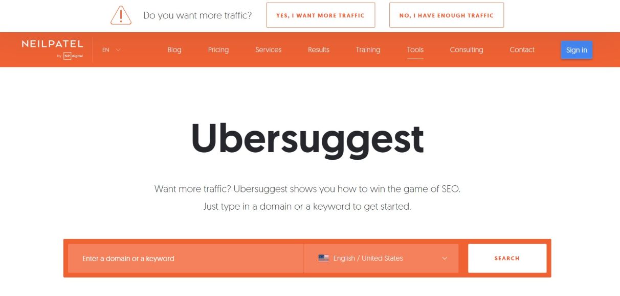 ubersuggest SEO