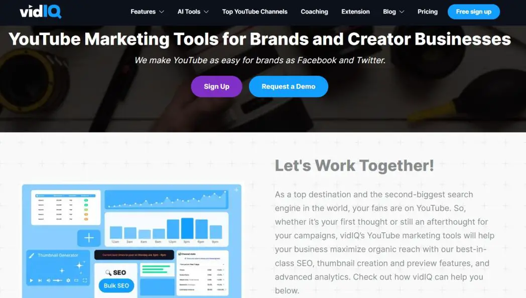 VidIQ AI tools for marketing