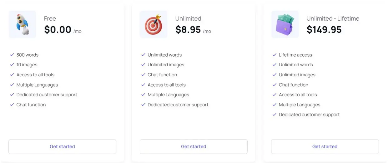 Creativai.io pricing