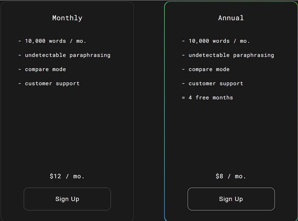 GPTinf pricing