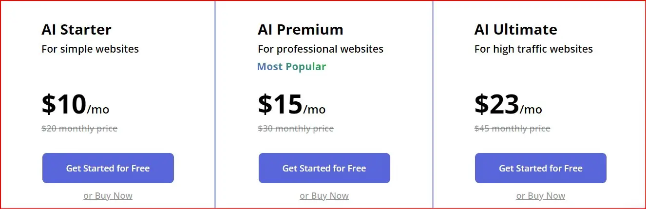 10Web pricing