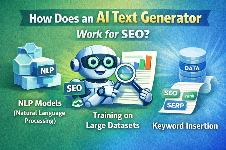 How does an AI text generator work for SEO?