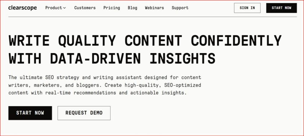 Clearscope — Best for SEO Precision