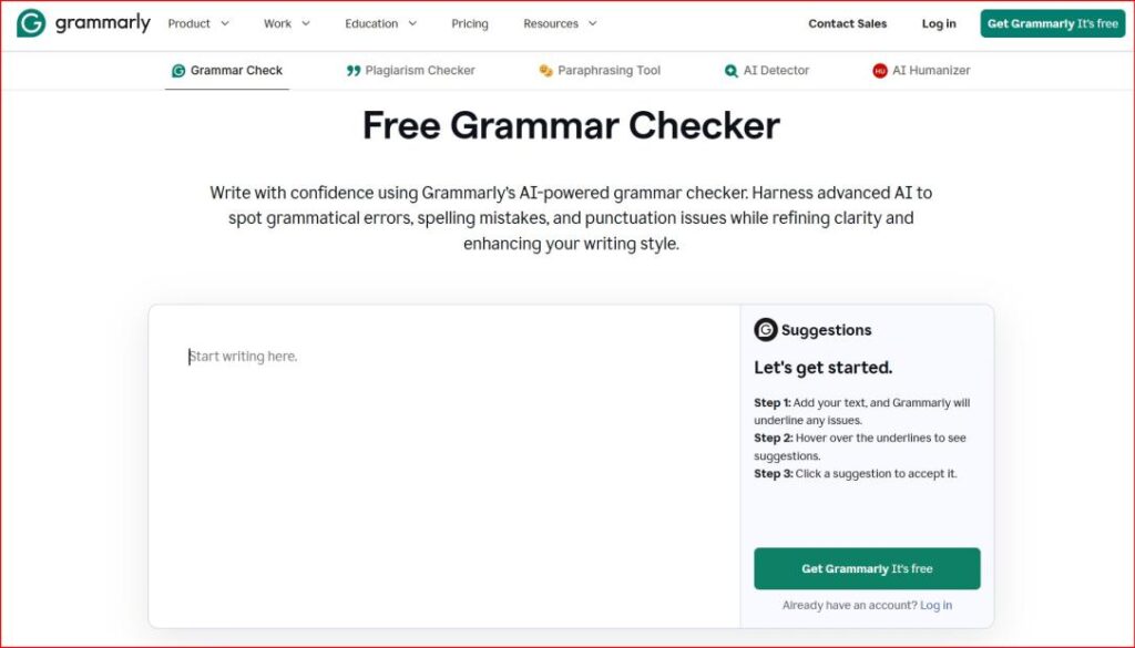 Grammarly — Best for Grammar