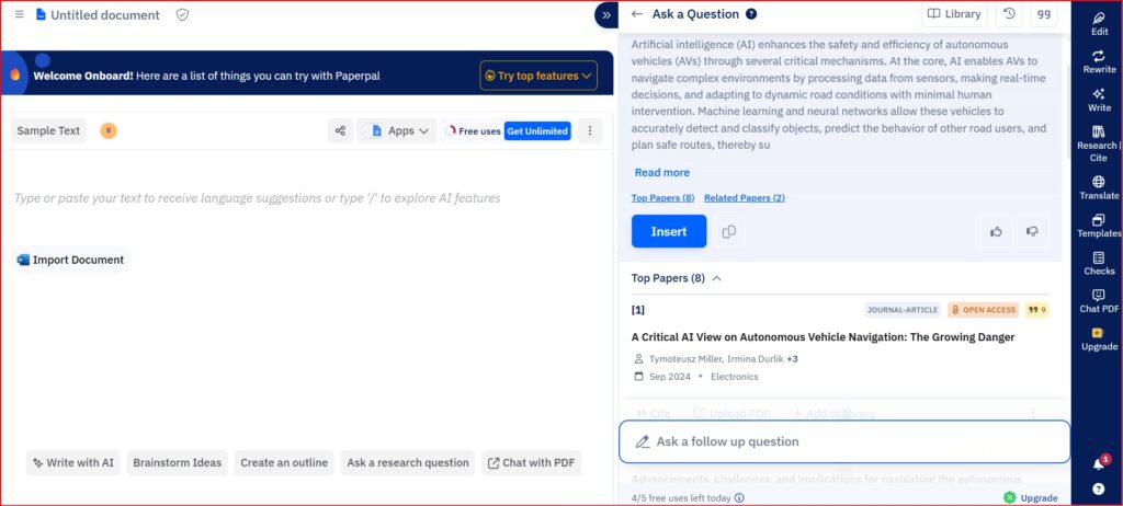 Paperpal AI Research
