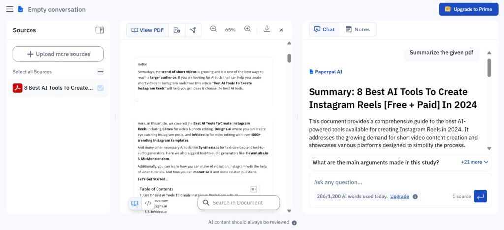 Paperpal AI Text Summarizer