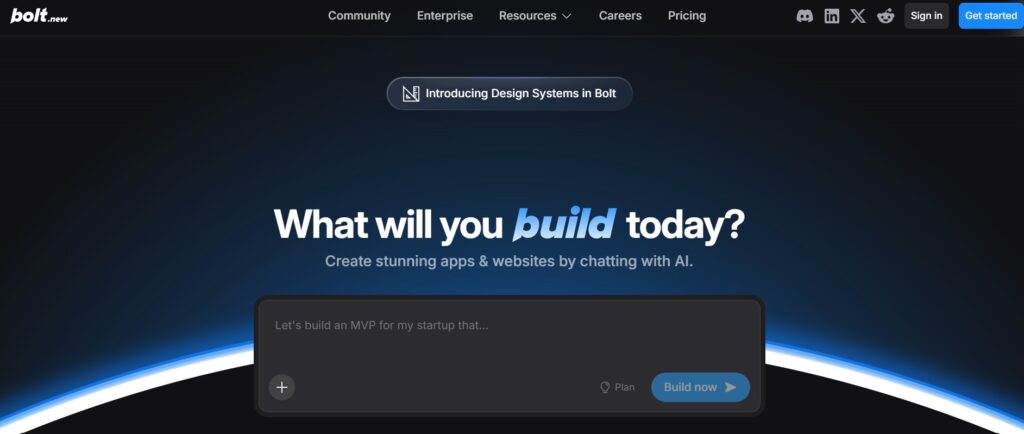 Bolt AI App, website and prototypes builder