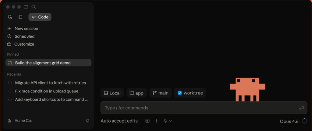 Claude code interface